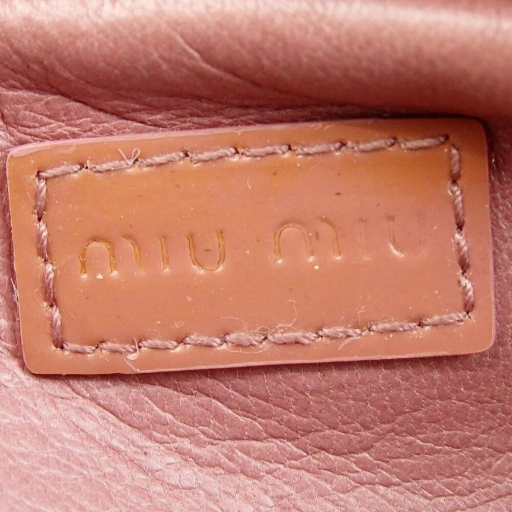 Authentic miu miu ribbon pouch with strap patent leather [Used] - Picture 10 of 10